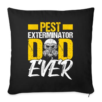 Pest Control Exterminator - Sofa pillowcase 17,3'' x 17,3'' (45 x 45 cm) - black - Front