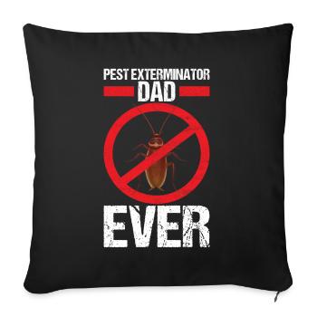 Pest Control Exterminator - Sofa pillowcase 17,3'' x 17,3'' (45 x 45 cm) - black - Front