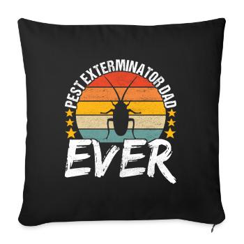 Pest Control Exterminator - Sofa pillowcase 17,3'' x 17,3'' (45 x 45 cm) - black - Front