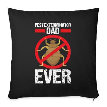 Pest Control Exterminator - Sofa pillowcase 17,3'' x 17,3'' (45 x 45 cm) - black - Front