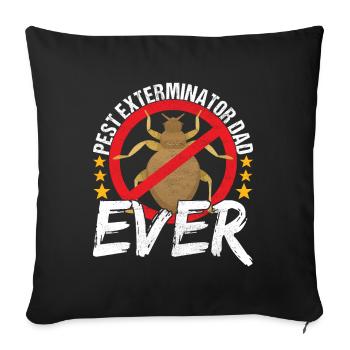 Pest Control Exterminator - Sofa pillowcase 17,3'' x 17,3'' (45 x 45 cm) - black - Front