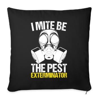 Pest Control Exterminator - Sofa pillowcase 17,3'' x 17,3'' (45 x 45 cm) - black - Front