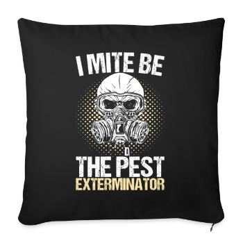 Pest Control Exterminator - Sofa pillowcase 17,3'' x 17,3'' (45 x 45 cm) - black - Front