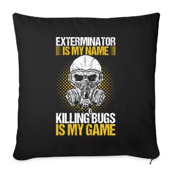 Pest Control Exterminator - Sofa pillowcase 17,3'' x 17,3'' (45 x 45 cm) - black - Front