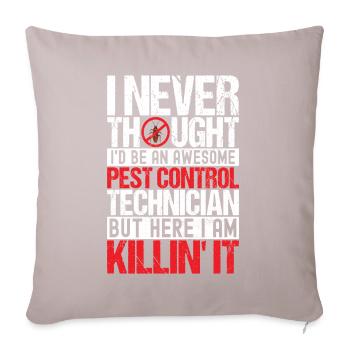 Pest Control Exterminator - Sofa pillowcase 17,3'' x 17,3'' (45 x 45 cm) - light taupe - Front