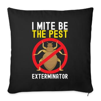 Pest Control Exterminator - Sofa pillowcase 17,3'' x 17,3'' (45 x 45 cm) - black - Front