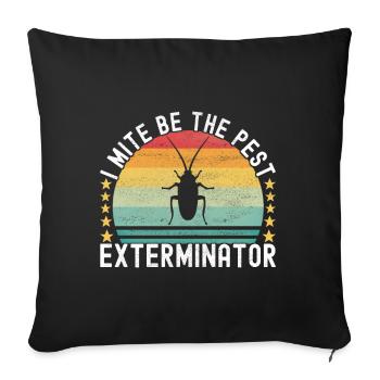 Pest Control Exterminator - Sofa pillowcase 17,3'' x 17,3'' (45 x 45 cm) - black - Front