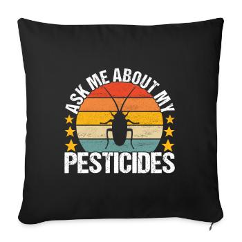 Exterminateurs en lutte antiparasitaire - Housse de coussin décorative 45 x 45 cm - noir - Devant