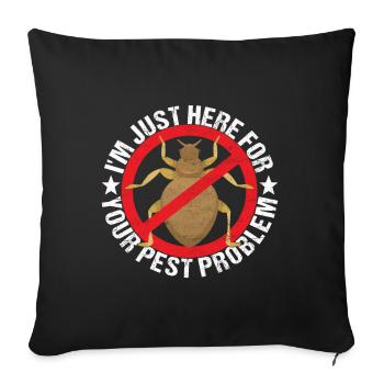 Exterminateurs en lutte antiparasitaire - Housse de coussin décorative 45 x 45 cm - noir - Devant
