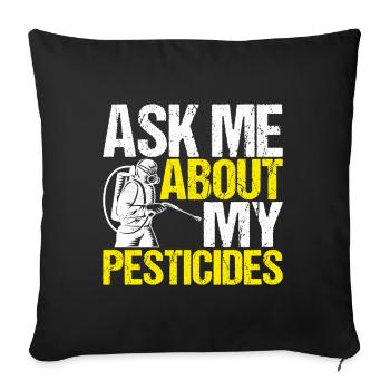 Pest Control Exterminators - Sofa pillowcase 17,3'' x 17,3'' (45 x 45 cm) - black - Front