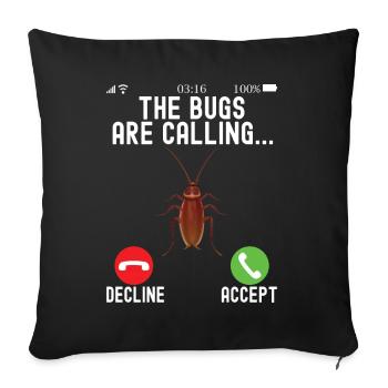 Pest Control Exterminators - Sofa pillowcase 17,3'' x 17,3'' (45 x 45 cm) - black - Front