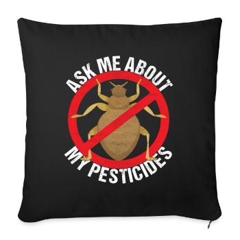 Pest Control Exterminator - Sofa pillowcase 17,3'' x 17,3'' (45 x 45 cm) - black - Front