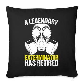 Pest Control Exterminator - Sofa pillowcase 17,3'' x 17,3'' (45 x 45 cm) - black - Front