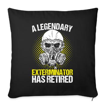 Pest Control Exterminator - Sofa pillowcase 17,3'' x 17,3'' (45 x 45 cm) - black - Front