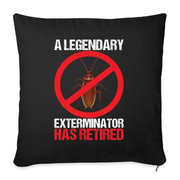 Pest Control Exterminator - Sofa pillowcase 17,3'' x 17,3'' (45 x 45 cm) - black - Front