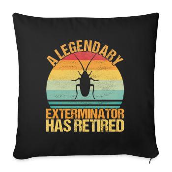 Pest Control Exterminator - Sofa pillowcase 17,3'' x 17,3'' (45 x 45 cm) - black - Front