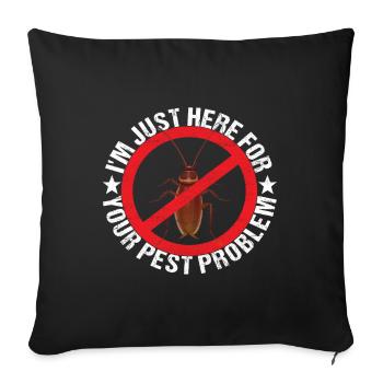 Pest Control Exterminator - Sofa pillowcase 17,3'' x 17,3'' (45 x 45 cm) - black - Front