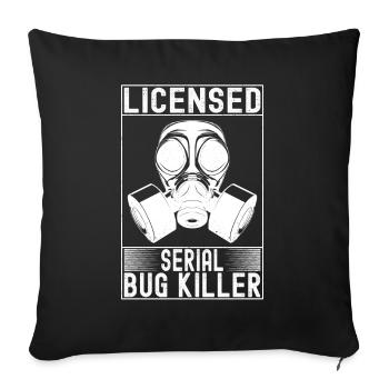 Pest Control Exterminators - Sofa pillowcase 17,3'' x 17,3'' (45 x 45 cm) - black - Front