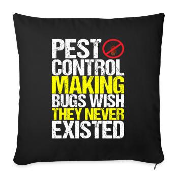 Pest Control Exterminators - Sofa pillowcase 17,3'' x 17,3'' (45 x 45 cm) - black - Front