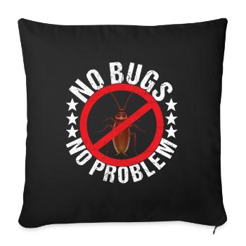 Pest Control Exterminators - Sofa pillowcase 17,3'' x 17,3'' (45 x 45 cm) - black - Front