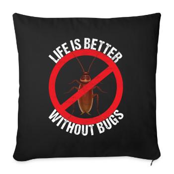 Pest Control Exterminators - Sofa pillowcase 17,3'' x 17,3'' (45 x 45 cm) - black - Front