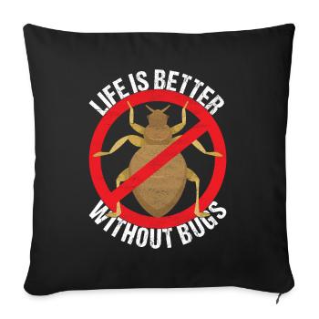 Exterminateurs de lutte antiparasitaire - Housse de coussin décorative 45 x 45 cm - noir - Devant