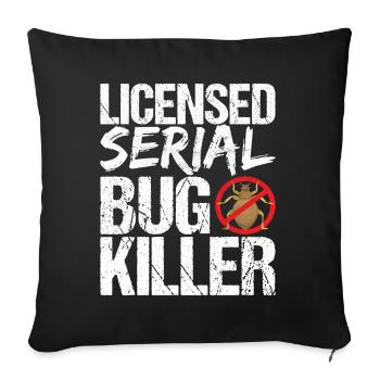 Pest Control Exterminators - Sofa pillowcase 17,3'' x 17,3'' (45 x 45 cm) - black - Front