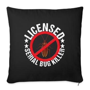 Pest Control Exterminators - Sofa pillowcase 17,3'' x 17,3'' (45 x 45 cm) - black - Front