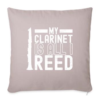 Clarinet Wind Instrument Clarinet player - Sofa pillowcase 17,3'' x 17,3'' (45 x 45 cm) - light taupe - Front