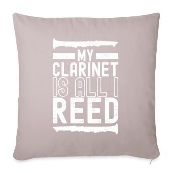 Clarinet Wind Instrument Clarinet player - Sofa pillowcase 17,3'' x 17,3'' (45 x 45 cm) - light taupe - Front