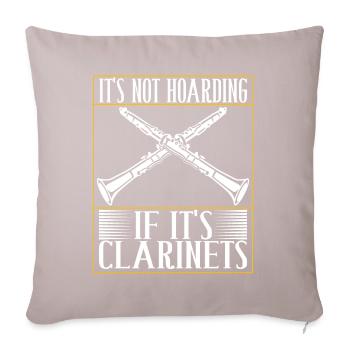 Clarinet Wind Instrument Clarinet player - Sofa pillowcase 17,3'' x 17,3'' (45 x 45 cm) - light taupe - Front