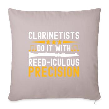 Clarinet Wind Instrument Clarinet player - Sofa pillowcase 17,3'' x 17,3'' (45 x 45 cm) - light taupe - Front