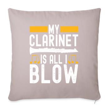 Clarinet Wind Instrument Clarinet player - Sofa pillowcase 17,3'' x 17,3'' (45 x 45 cm) - light taupe - Front