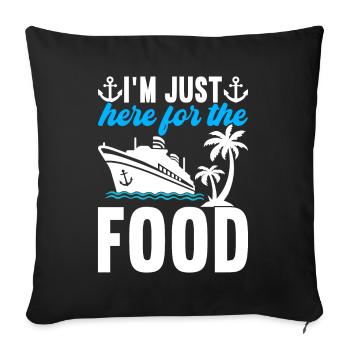 Croisière Vacances Bateau de croisière - Housse de coussin décorative 45 x 45 cm - noir - Devant