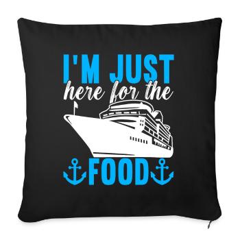 Croisière Vacances Bateau de croisière - Housse de coussin décorative 45 x 45 cm - noir - Devant