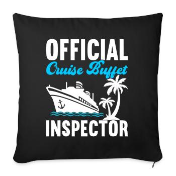 Croisière Vacances Bateau de croisière - Housse de coussin décorative 45 x 45 cm - noir - Devant