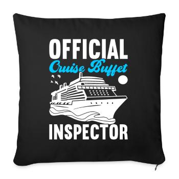 Croisière Vacances Bateau de croisière - Housse de coussin décorative 45 x 45 cm - noir - Devant