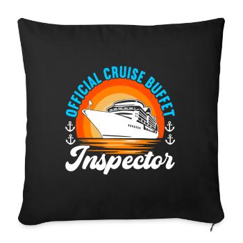 Croisière Vacances Bateau de croisière - Housse de coussin décorative 45 x 45 cm - noir - Devant