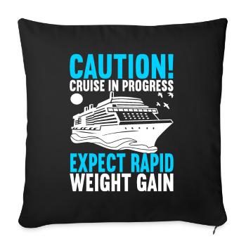 Croisière Vacances Bateau de croisière - Housse de coussin décorative 45 x 45 cm - noir - Devant