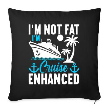 Croisière Vacances Bateau de croisière - Housse de coussin décorative 45 x 45 cm - noir - Devant