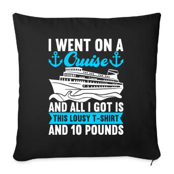 Croisière Vacances Bateau de croisière - Housse de coussin décorative 45 x 45 cm - noir - Devant
