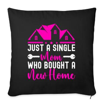 Pendaison de crémaillère des propriétaires - Housse de coussin décorative 45 x 45 cm - noir - Devant