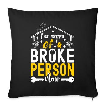 Pendaison de crémaillère des propriétaires - Housse de coussin décorative 45 x 45 cm - noir - Devant