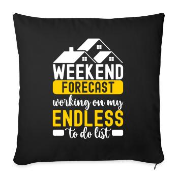 Pendaison de crémaillère des propriétaires - Housse de coussin décorative 45 x 45 cm - noir - Devant