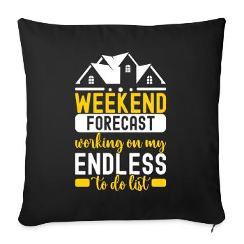 Pendaison de crémaillère des propriétaires - Housse de coussin décorative 45 x 45 cm - noir - Devant