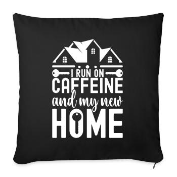 Pendaison de crémaillère des propriétaires - Housse de coussin décorative 45 x 45 cm - noir - Devant