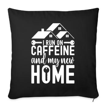 Pendaison de crémaillère des propriétaires - Housse de coussin décorative 45 x 45 cm - noir - Devant