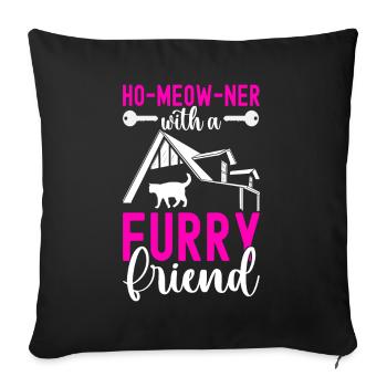 Pendaison de crémaillère des propriétaires - Housse de coussin décorative 45 x 45 cm - noir - Devant