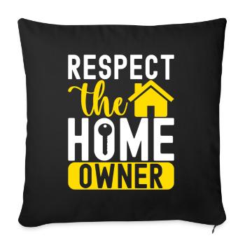 Pendaison de crémaillère des propriétaires - Housse de coussin décorative 45 x 45 cm - noir - Devant