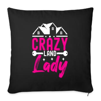 Pendaison de crémaillère des propriétaires - Housse de coussin décorative 45 x 45 cm - noir - Devant